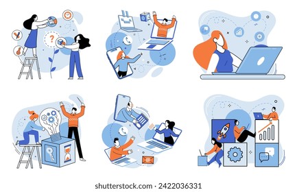 Team idea vector illustration. The team idea concept fosters culture collaborative thinking, creative exploration, and shared objectives Team spirit strengthens relationships, fosters mutual support