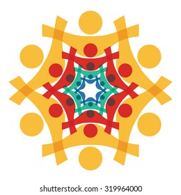 Team illustration, abstract design for your presentation 