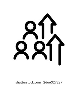 Diseño del Vector del icono del esquema de la mejora del equipo bueno para el Web o el App móvil