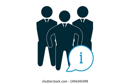 Team information vector icon - illustration