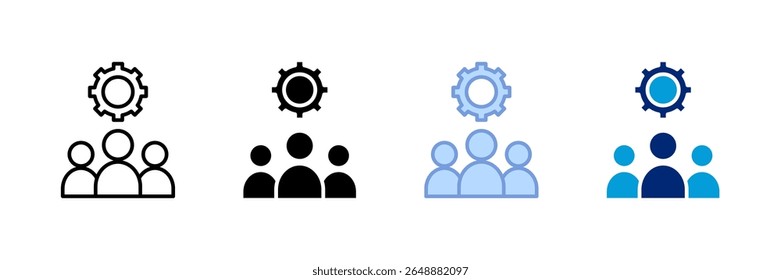 Team Introduction Icon Set Multiple Style Collection