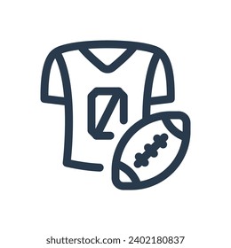 Team Jersey Vector Icon Illustration for Football Uniform