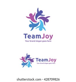 Team Joy Logo, People Teamwork Icon