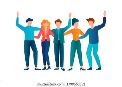 Vector Illustration Happy Friendship Day Diverse Stock Vector (Royalty ...