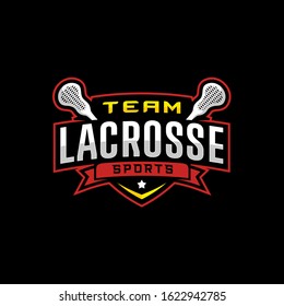 Team Lacrosse Logo Template Vector Eps 10