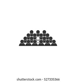 Team lead icon flat. Illustration isolated vector sign symbol