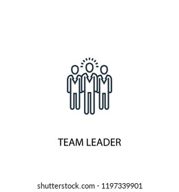 team leader concept line icon. Simple element illustration. team leader concept outline symbol design. Can be used for web and mobile UI/UX