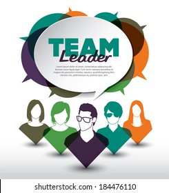 Jefe de equipo con grupo de personas