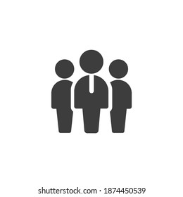 Team Leader Icon Isolated on Black and White Vector Graphic