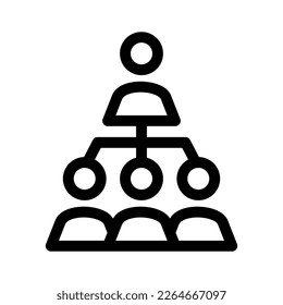 Teamleiter-Symbol oder Logo einzeln auf Zeichensymbolen, Vektorgrafik - hochwertige Vektorsymbole mit schwarzem Stil
