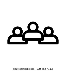 icono de líder de equipo o logotipo símbolo de signo aislado ilustración vectorial - iconos vectoriales de estilo negro de alta calidad
