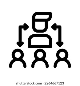 team leader icon or logo isolated sign symbol vector illustration - high quality black style vector icons
