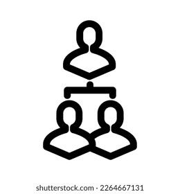 icono de líder de equipo o logotipo símbolo de signo aislado ilustración vectorial - iconos vectoriales de estilo negro de alta calidad
