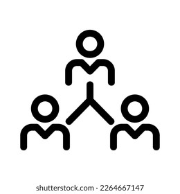Teamleiter-Symbol oder Logo einzeln auf Zeichensymbolen, Vektorgrafik - hochwertige Vektorsymbole mit schwarzem Stil
