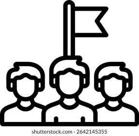 Team Leader Icon Outline Vector Illustration