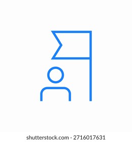 Vector de signo de icono de líder de equipo