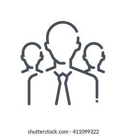 Team leader icon suitable for info graphics, websites and print media and  interfaces. Hand drawn style, line, vector icon.