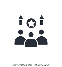 icono de líder de equipo. Vector. Trazo editable. signo de estilo lineal para uso Diseño web, logotipo. Ilustración de símbolo.