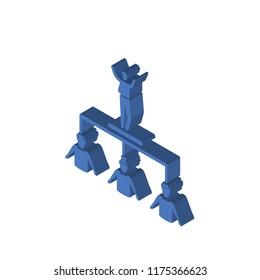 Team Leader isometric left top view 3D icon