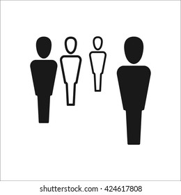 Team leader leadership sign simple icon on  background