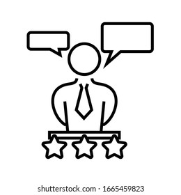 Team leader line icon, concept sign, outline vector illustration, linear symbol.