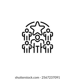 Team Leader line icon. Universal creative premium symbol. Vector sign icon logo template. Vector illustration