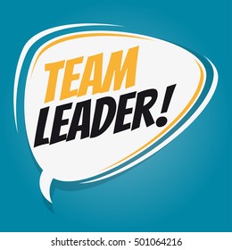 team leader retro speech balloon