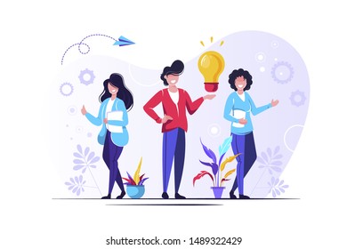 
Team leader, successful team, teamwork, Leadership Concept, social networking and connecting together, for web page, banner, presentation, social media, vector illustration.