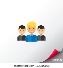 Team Leader and Two Members Icon
