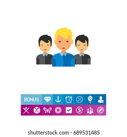 Team Leader and Two Members Icon