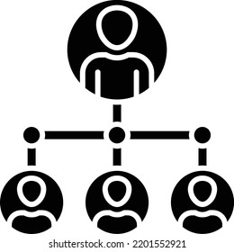 Vektorsymbol des Teamleiters. Kann für Druck-, Mobil- und Web-Anwendungen verwendet werden.