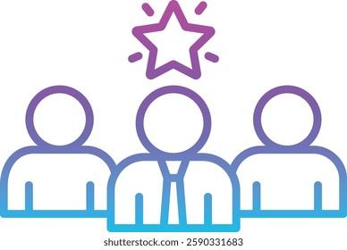 Team Leader vector icon. Can be used for printing, mobile and web applications.