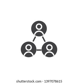 Team leader vector icon. filled flat sign for mobile concept and web design. Organization group glyph icon. Symbol, logo illustration. Pixel perfect vector graphics