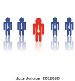 imagen vectorial del equipo y del equipo. Esta imagen es una imagen vectorial de alta resolución para el equipo de negocios y el líder.
