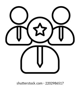 Team Leader Work Icon Line