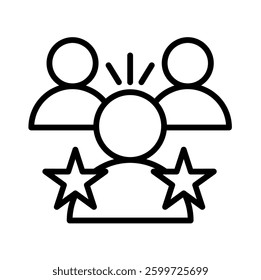 Team Leadership Icon Element for Design