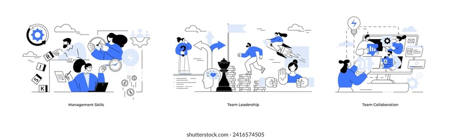 Team Leadership Management Skills Team Collaboration. Support of help to solve problem, manager mentorship or coaching to help team success. EQ, adaptability, collaboration, decision making. Business