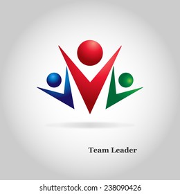 Team leadership vector illustration