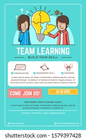 Team Learning Online Class Poster Template