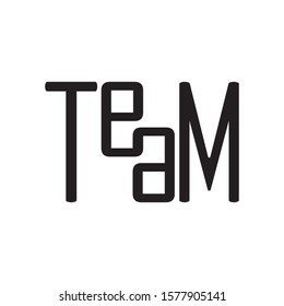 TEAM letter logo design vector