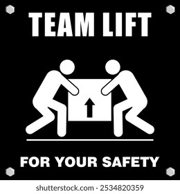 Team Lift, para sua segurança, assine vetor