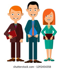 A team of like-minded people. Teamwork. Striving for success. Vector illustration.