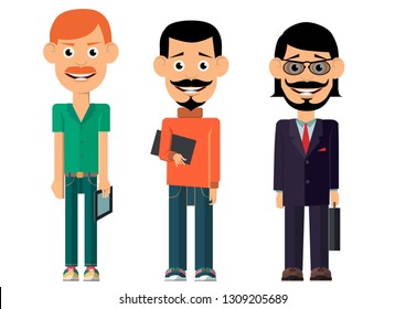 A team of like-minded people. Teamwork. Striving for success. Vector illustration.