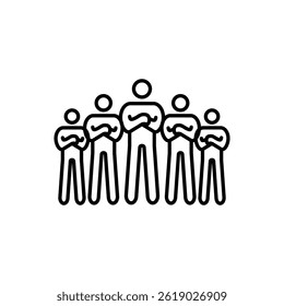 Team Line Art Vector Icon