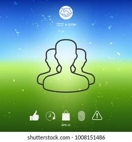 Team - line icon