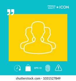 Team - line icon