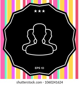 Team - line icon