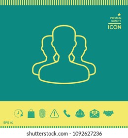 Team - line icon