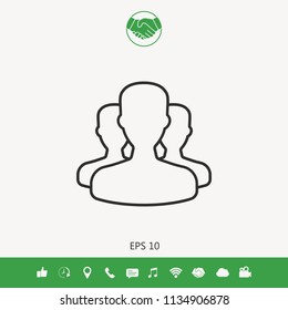Team - line icon