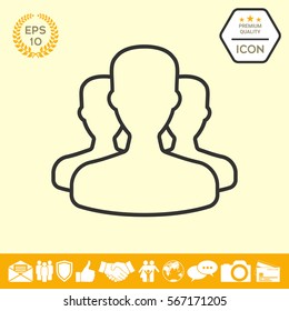 Team - line icon